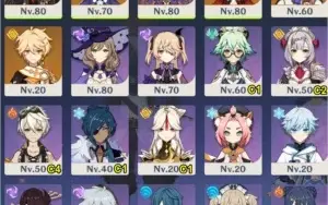 AR 47 | Diluc, Qiqi, Mona, Klee e Albedo + Atlas Celestial