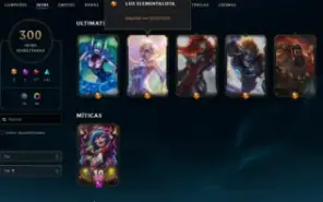 Conta Lol Esmeralda 4 300+ skins All Champions