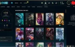 Conta do lol level 378 cheia de skin