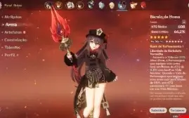 CONTA GENSHIN AR  58, 17 PERSONAGENS 5* e 8 ARMAS *