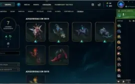 CONTA LOL LVL 193 OURO 1, 116 CAMPEÕES, CONTENTO 78 SKINS.
