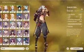 Itto+Túmulo, Albedo, EulaC1,Raiden,Yoimiya,Venti e Jean AR55