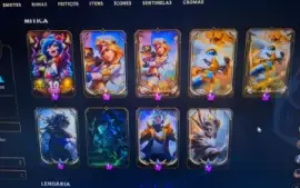 Conta lol com 352 skin 5 prestigio de 5 ultimamente e 9 pres
