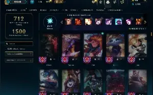 Unranked com TODOS os champs e 169 Skins ( SUP / MID )