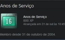 Conta Steam 16 anos Prime medalhas 5 10 anos
