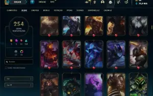 Prata 1 com TODOS os champs e 254 Skins + 2 Prestigios