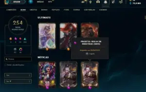 Prata 1 com TODOS os champs e 254 Skins + 2 Prestigios