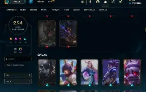 Prata 1 com TODOS os champs e 254 Skins + 2 Prestigios