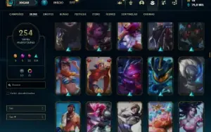 Prata 1 com TODOS os champs e 254 Skins + 2 Prestigios