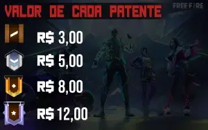 Conta FREE FIRE Smurf | Bronze | Prata | Ouro | Platina