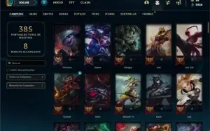 Conta Unranked com 110 Champs e 64 Skins