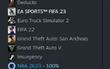 Conta Da Steam Com Fifa 23 Pc Time De 9Kk, Nba2k23, Gta V, F