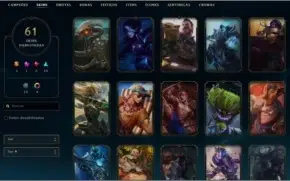 Conta nivel 116, ouro 2, 93 champ, 61 skins
