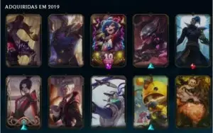 Conta Legue of Legends Ouro 3 com 117 skins mono riven