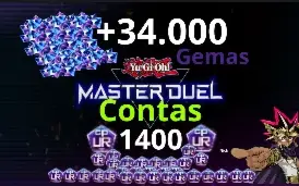 Contas Master Duel 24-34k de Gemas / 150-1000 UR / lvl 17-50