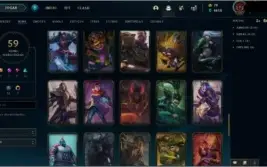 Conta Diamante 4, lvl 173, 127/154 campeões, 59 skins.