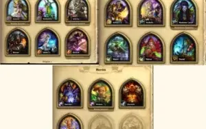 Conta hearhstone com vários heróis e lendárias