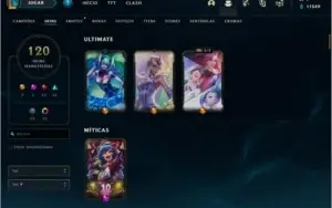 Conta League of Legends Diamante 3 120 skins