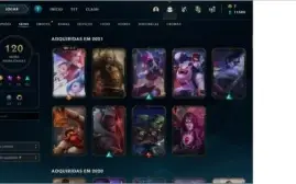 Conta League of Legends Diamante 3 120 skins