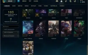 Conta platina 4 com 46 champs e 10 skins ( MAIN TOP / ADC )