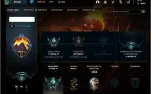 Conta platina 4 com 46 champs e 10 skins ( MAIN TOP / ADC )