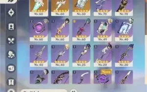 Xiao, childe, mona, Diluc. 3 armas t5