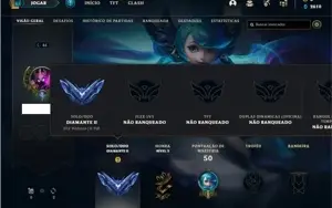 Conta Diamante 2 com 30 Champs e 15 Fragmentos de Skins