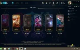Conta LOL Diamante 4 (conta para main kat, skins/eterno)