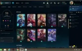 Conta LOL Diamante 4 (conta para main kat, skins/eterno)