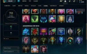 Conta prata 4 com 17 skins e 38 champs