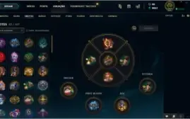 Conta league of legends platina 4, todos champs, 68 skins