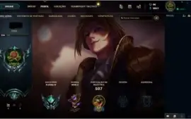 Conta league of legends platina 4, todos champs, 68 skins