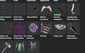 Conta com +700 robux, várias skins, passes e jogos upados