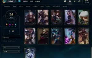 Conta DIAMANTE 4 BARATA com 36 skins e 59 champs