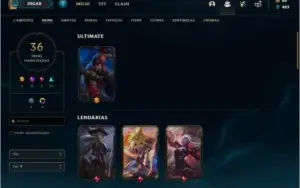 Conta DIAMANTE 4 BARATA com 36 skins e 59 champs