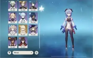 Ar51, Gany + harpa, Itto, Diluc c1, Mona, Qiqi