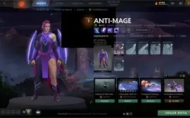 CONTA DOTA 2 DIVINE COM ARCANAS, PERSONAS, ITENS EXCLUSIVOS