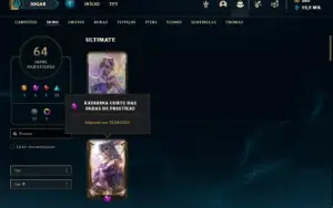 Conta bronze 3 com 120 Champs e 64 Skins ( MAIN ADC / TOP )