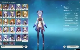 Account Genshin Impact 8 t5 and 4 weapons t5