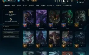 Ouro 1 com 75 Champs e 16 Skins