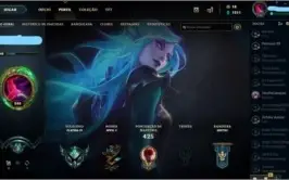 Conta LOL, level 248, Platina 4 com 108 skin