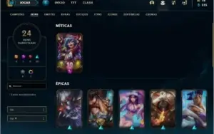 Conta platina 3 com 24 skins e 68 champs ( MAIN SUP )