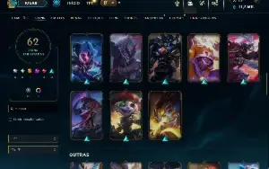 Bronze 2 com 115 Champs e 62 Skins ( JG / ADC / MID )