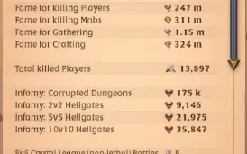 Conta de Albion Online - High Spec em ZvZ - Spec em Craft
