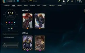 Conta prata 3 com 136 Champs e 134 Skins + 2 Prestigios