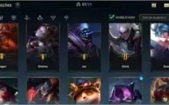conta wild rift gold 1, varias skins e champs e conta lol