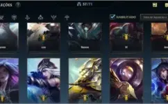conta wild rift gold 1, varias skins e champs e conta lol