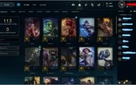 conta d3 ,45  campeões , 8 skin