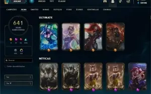Conta LoL de 2014, 641 skins, elo diamante 2