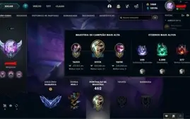 Conta LoL de 2014, 641 skins, elo diamante 2